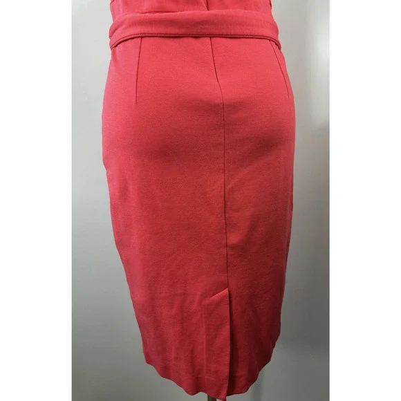 Boden Zeta Ponte Dress W/Tie Pop Peony Red Shift Sheath Sleeveless Women's 10 - Picture 12 of 16
